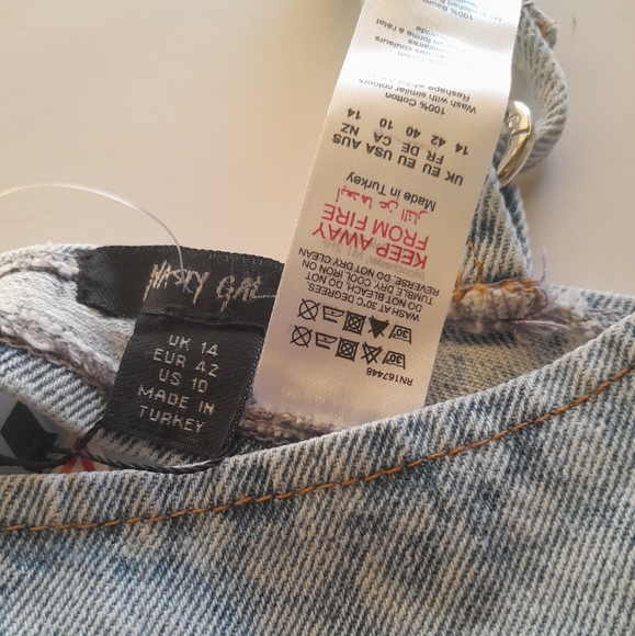 Nasty Gal Bow Leopard Spot Denim Cropped Top - Picture 5 of 11